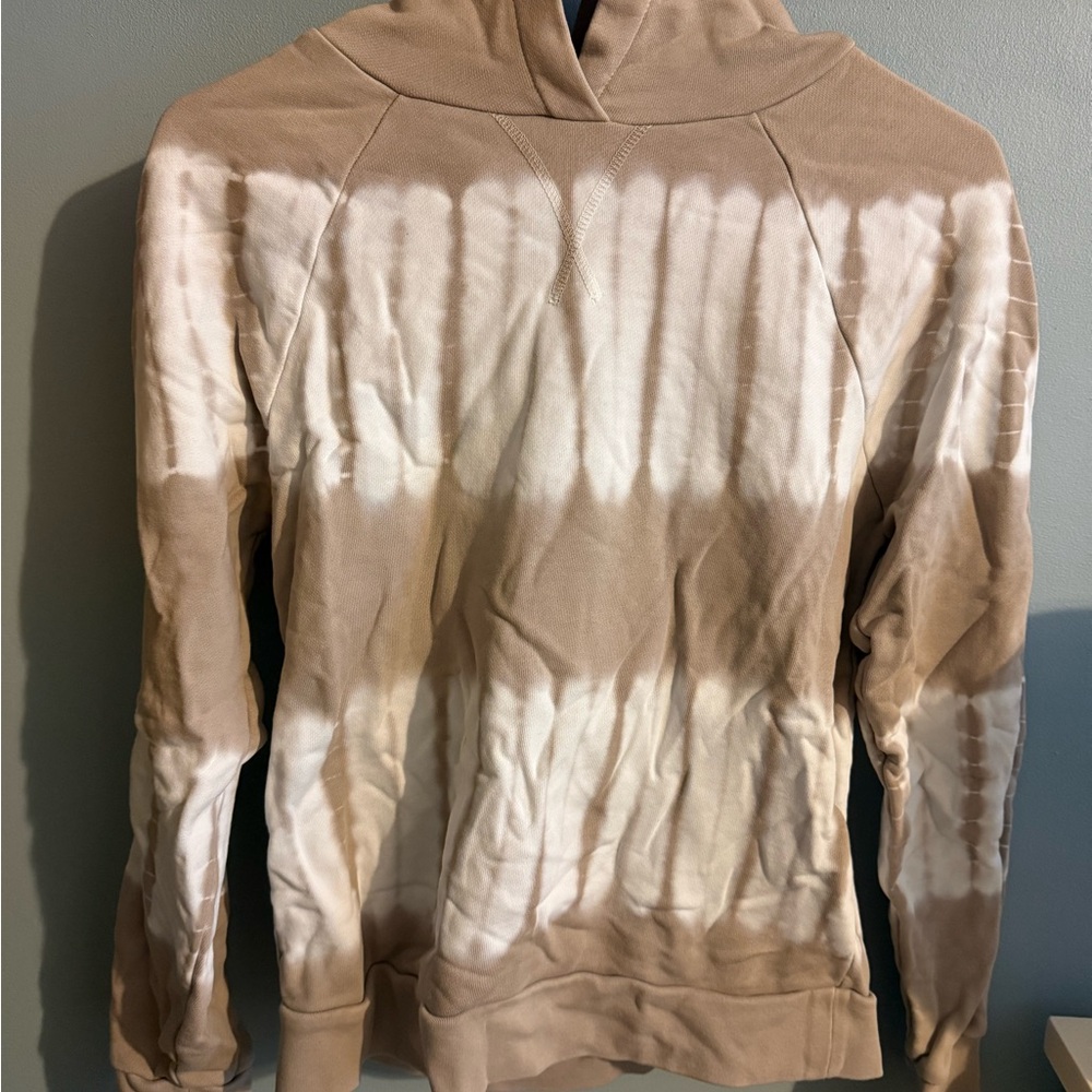 SET Madewell Tan and White Tie-Dye Hoodie and Joggers